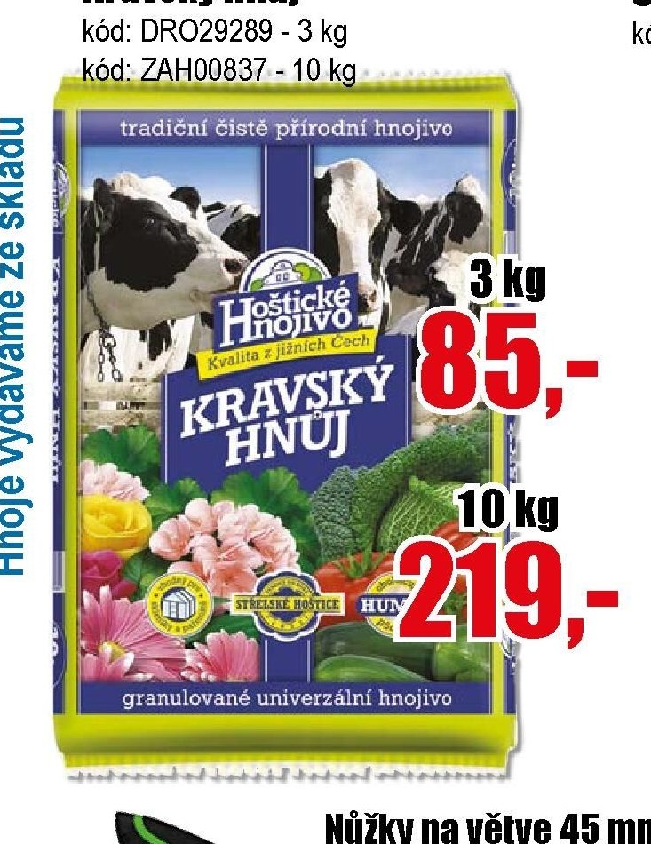 Kravský hnůj 3 kg