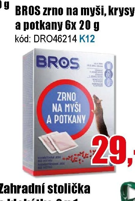 BROS zrno na myši, krysy a potkany 20 g