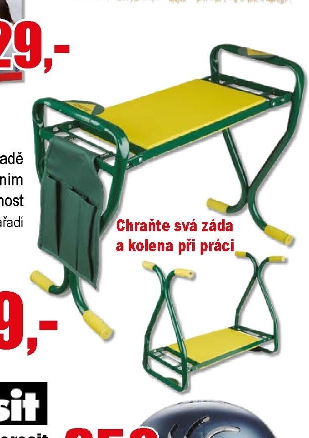 Zahradní stolička a klekátko 2 v 1