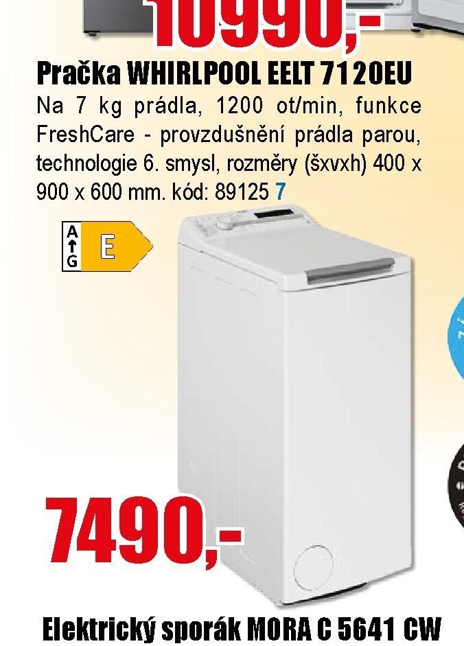 Pračka WHIRLPOOL EELT 7120EU