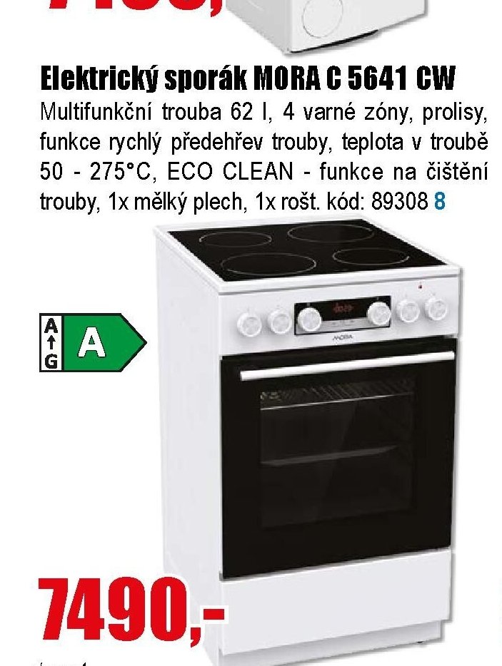 Elektrický sporák MORA C 5641 CW