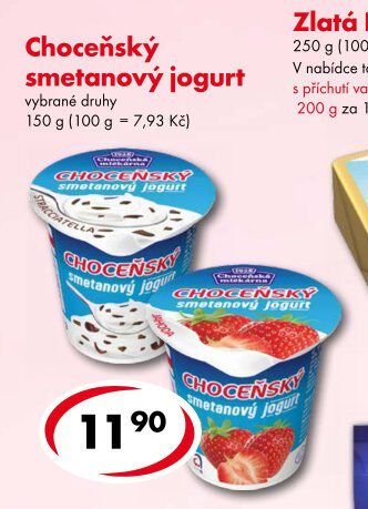 Choceňský smetanový jogurt