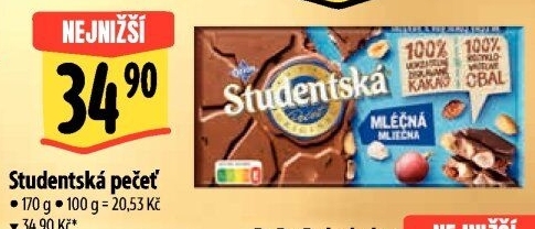 Čokoláda Studentská pečeť Orion