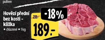 Hovězí přední bez kosti - kližka