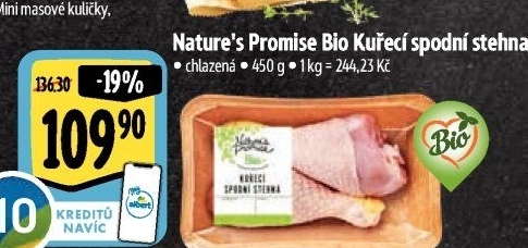 Kuřecí stehna bio Nature'