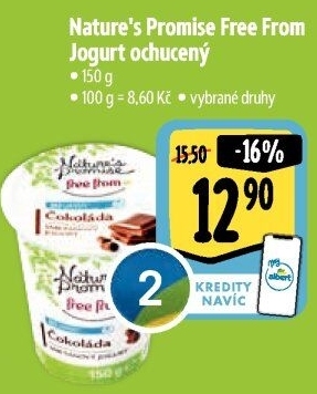 Ochucený jogurt bez laktózy Free From Nature'