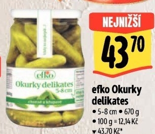 Okurky delikates Efko