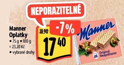 Oplatky Manner