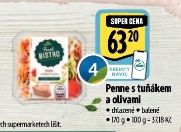 Penne s tuňákem a olivami Albert Fresh Bistro