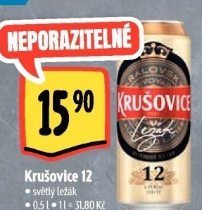Pivo světlé Královský ležák 12° Krušovice