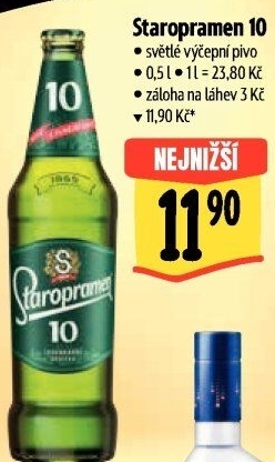 Pivo světlé výčepní 10° Staropramen