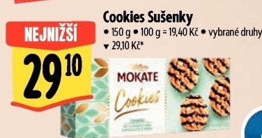 Sušenky Cookies Mokate Caffetteria