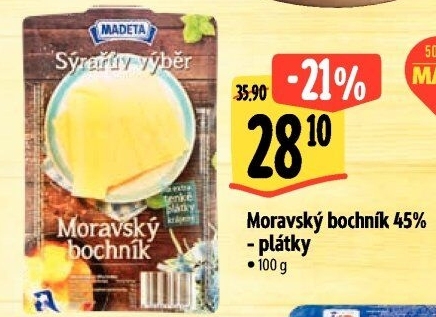 Sýr Moravský bochník 45% Sýrařův výběr Madeta