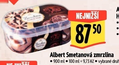 Zmrzlina ve vaničce Albert