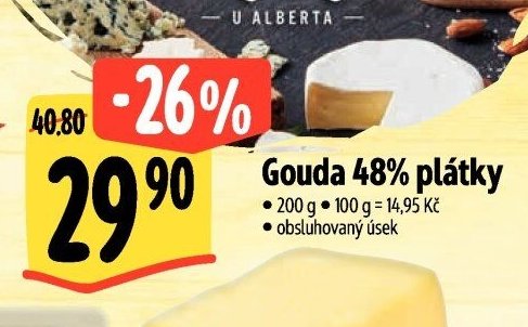 Gouda 48% plátky