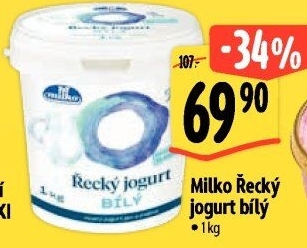 Bílý jogurt řecký 0% Milko