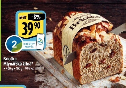 Brioška Mlynářská žitná Albert