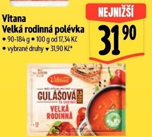 Instantní polévka Velká rodinná Vitana