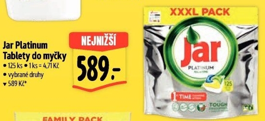 Kapsle do myčky Platinum Jar