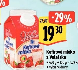 Kefírové mléko ochucené Mlékárna Valašské Meziříčí