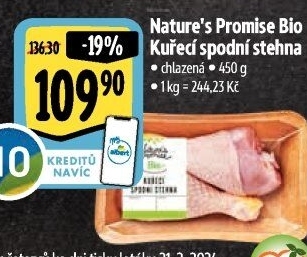 Kuřecí stehna bio Nature'