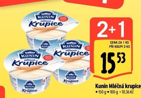 Mléčná krupice Mlékárna Kunín