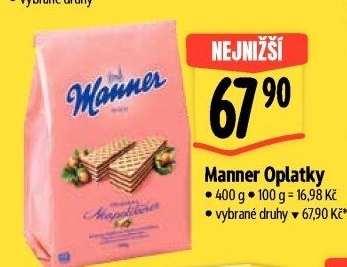 Oplatky Manner