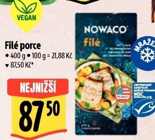 Rybí filé mražené Nowaco
