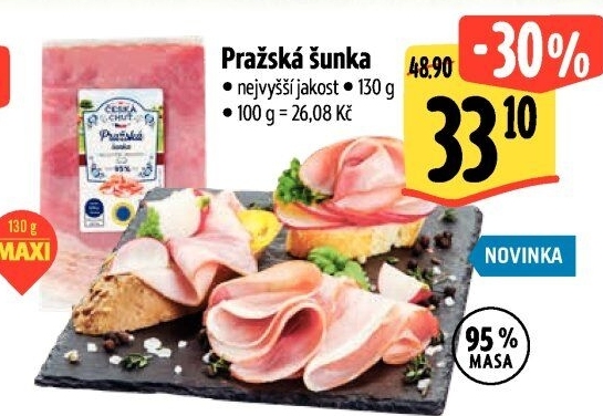 Šunka pražská nejvyšší jakosti Česká chuť