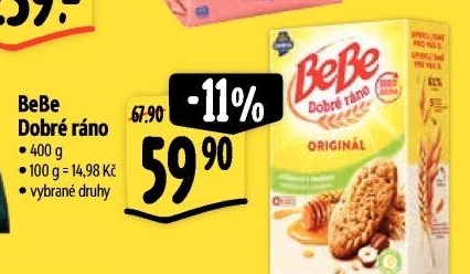 Sušenky BeBe Dobré ráno Opavia