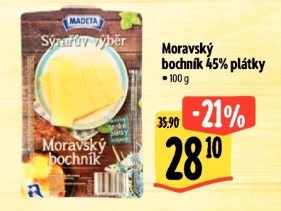 Sýr Moravský bochník 45% Sýrařův výběr Madeta