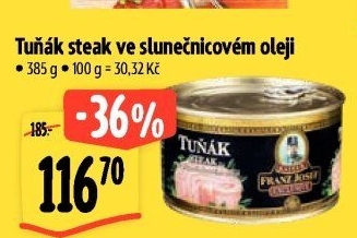 Tuňák steak v oleji Exclusive Franz Josef Kaiser