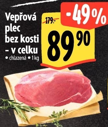 Vepřová plec bez kosti