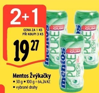 Žvýkačky Mentos