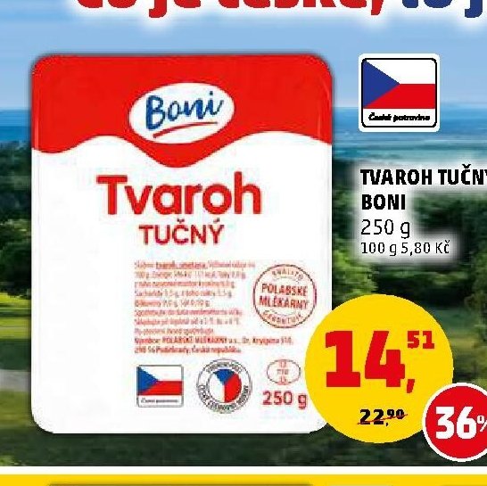 Tvaroh tučný Boni