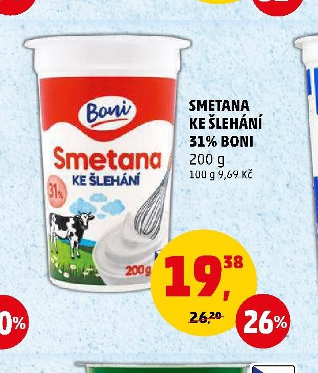 SMETANA KE ŠLEHÁNÍ 31% BONI