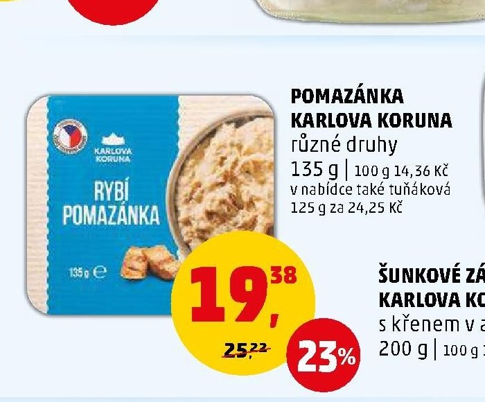 POMAZÁNKA KARLOVA KORUNA