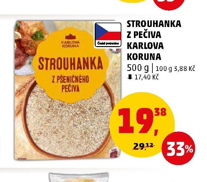 Strouhanka z pečiva Karlova Koruna