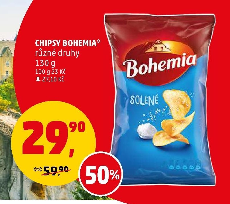 CHIPSY BOHEMIA různé druhy 130 g