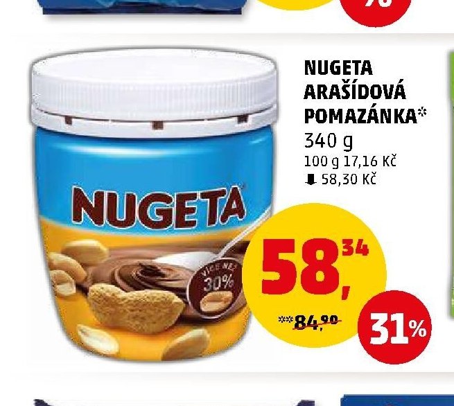 NUGETA ARAŠÍDOVÁ POMAZÁNKA 340 g