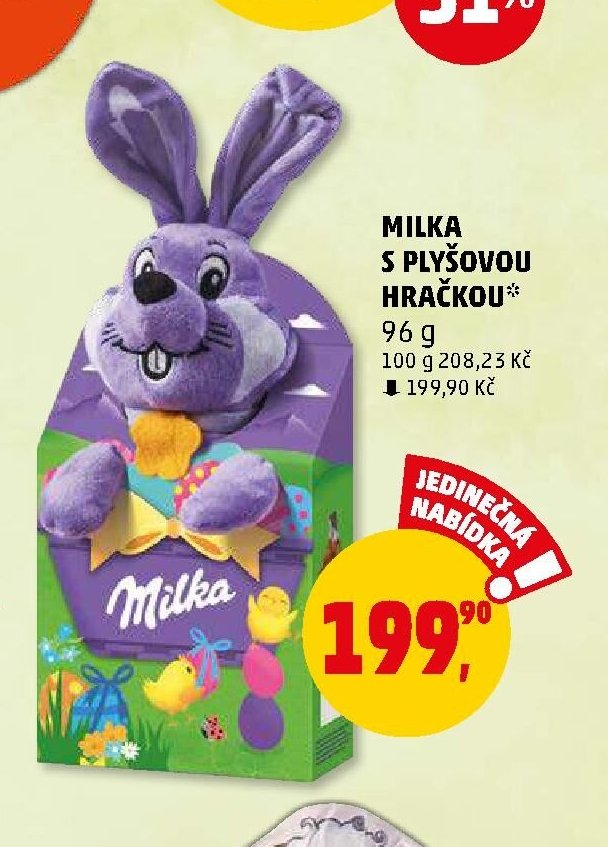 MILKA S PLYŠOVOU HRAČKOU