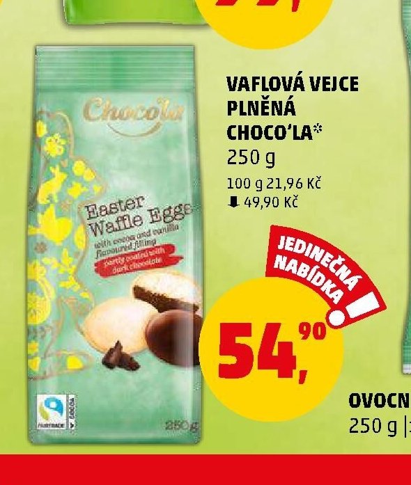 VAFLOVÁ VEJCE PLNĚNÁ CHOCO'LA