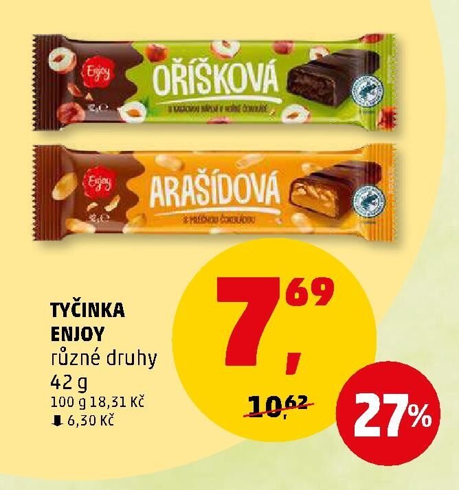 Enjoy tyčinky (oříšková, arašídová)