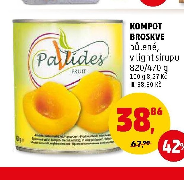 Kompot broskve Palides