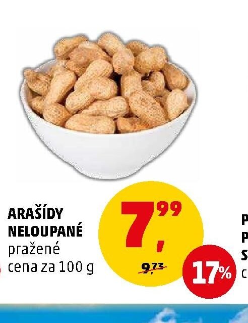 Arašídy neloupané pražené