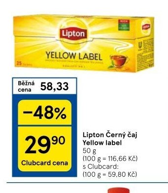 Lipton Černý čaj Yellow label