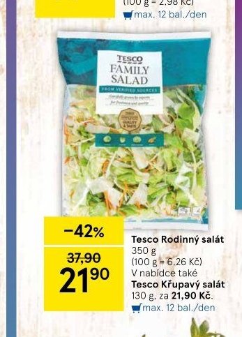Tesco Rodinný salát