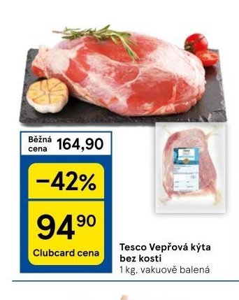 Tesco Vepřová kýta bez kosti