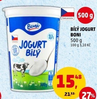 Bílý jogurt Boni