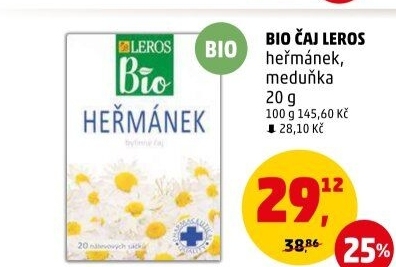 Čaj bylinný bio Leros